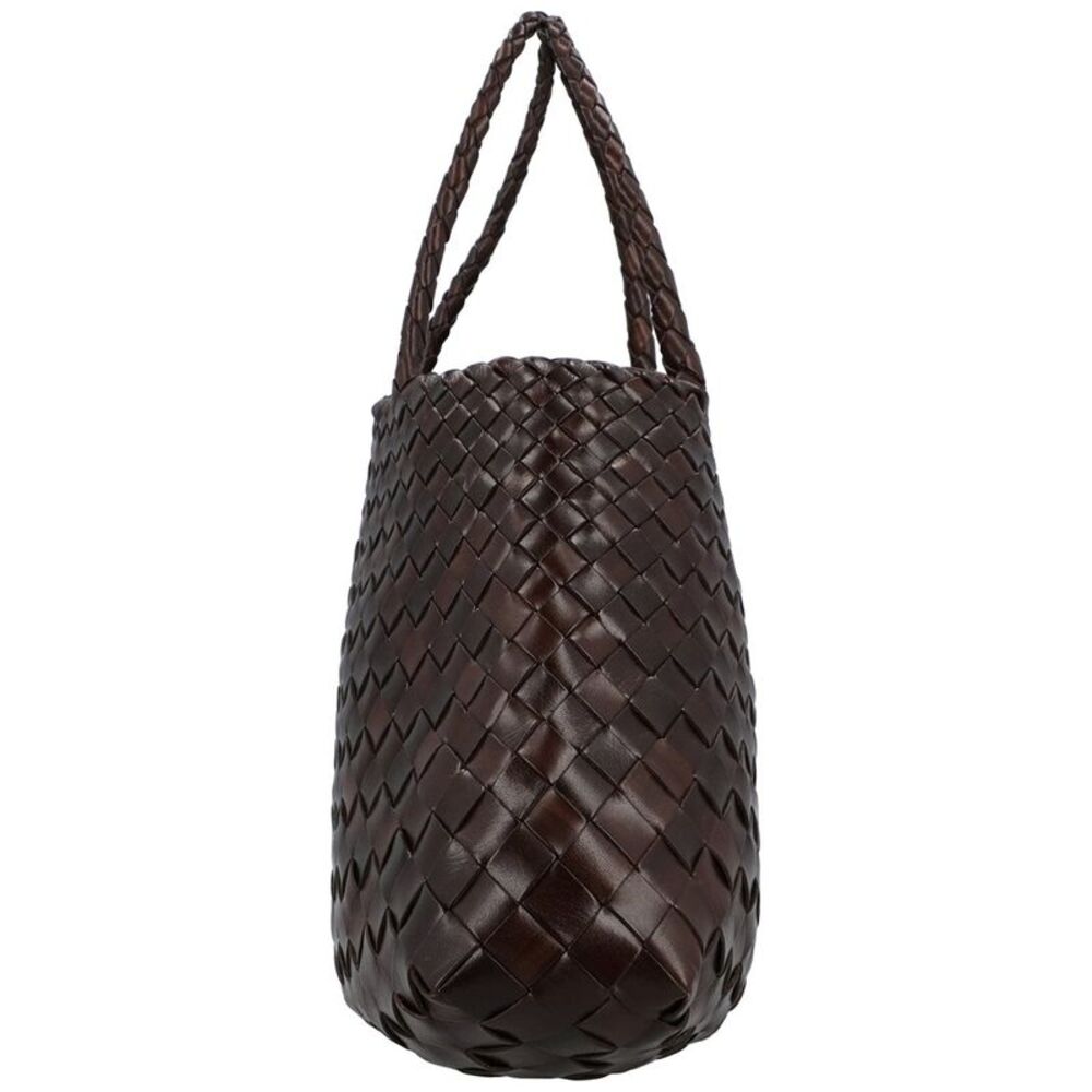 Dragon Diffusion Small Santa Croce Leather Shoulder Bag, Brown - Picture 4 of 4